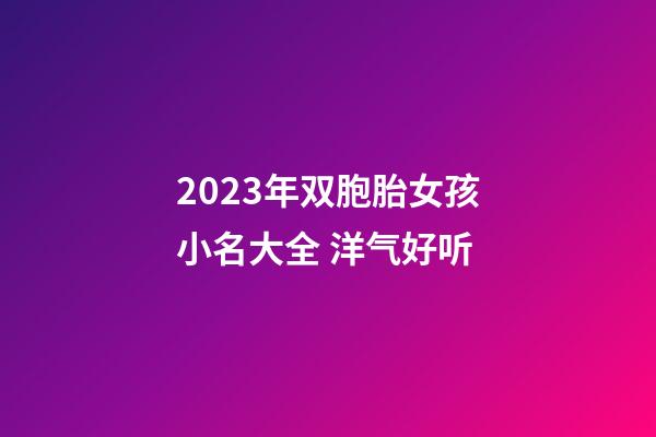 2023年双胞胎女孩小名大全 洋气好听